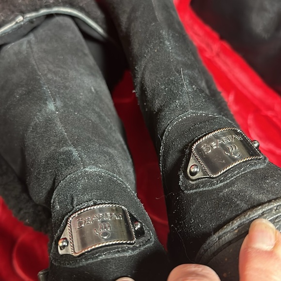 Bearpaw Sheepskin Shearling Woodbury Tall Boots Size 9 - Picture 10 of 11